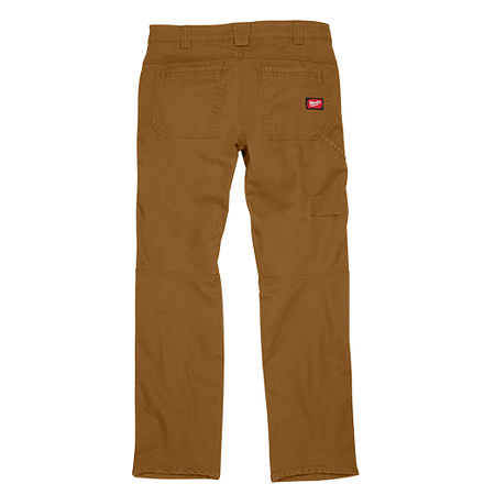 Milwaukee 701K Men's Heavy Duty Flex Work Pants with 6 Pockets - Khaki