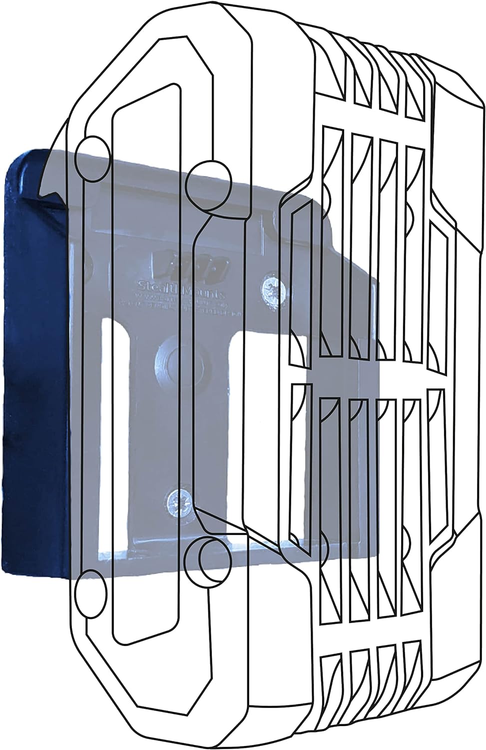 StealthMounts BM-BO18-5-6, Bosch Battery Mounts (6 Pack) - Dark Blue