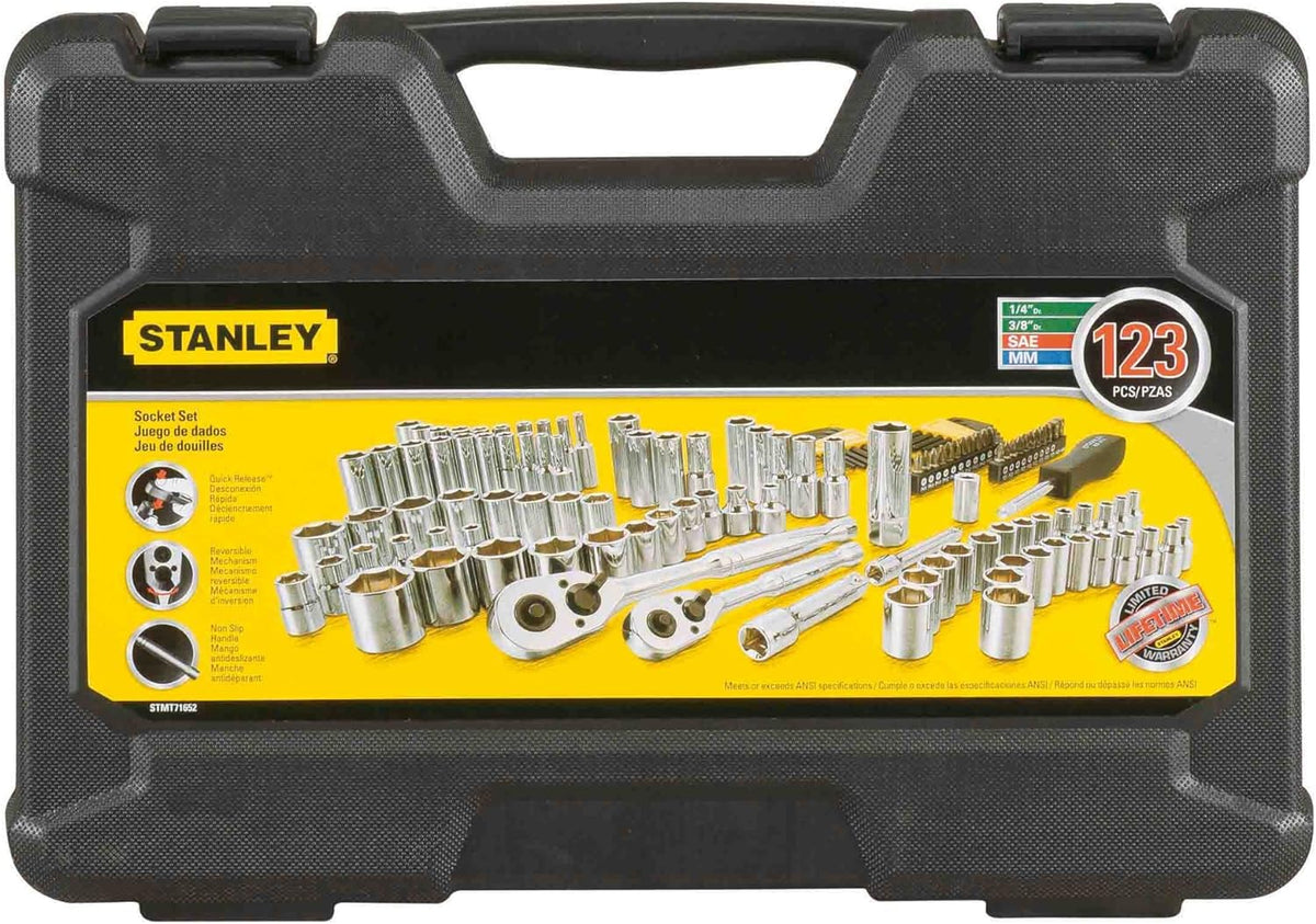 Stanley STMT71652,  1/4 in & 3/8 in Drive Mechanic Tool Set (123 pc)