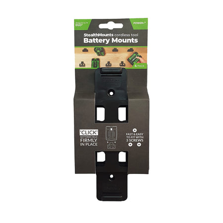 StealthMounts BM-EG56-BLK-4, EGO Power+ Battery Mounts (6 Pack) - Black