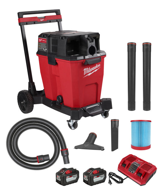Milwaukee 0930-22HD, M18 FUEL™ 12 Gallon Dual-Battery Wet/Dry Vacuum Kit