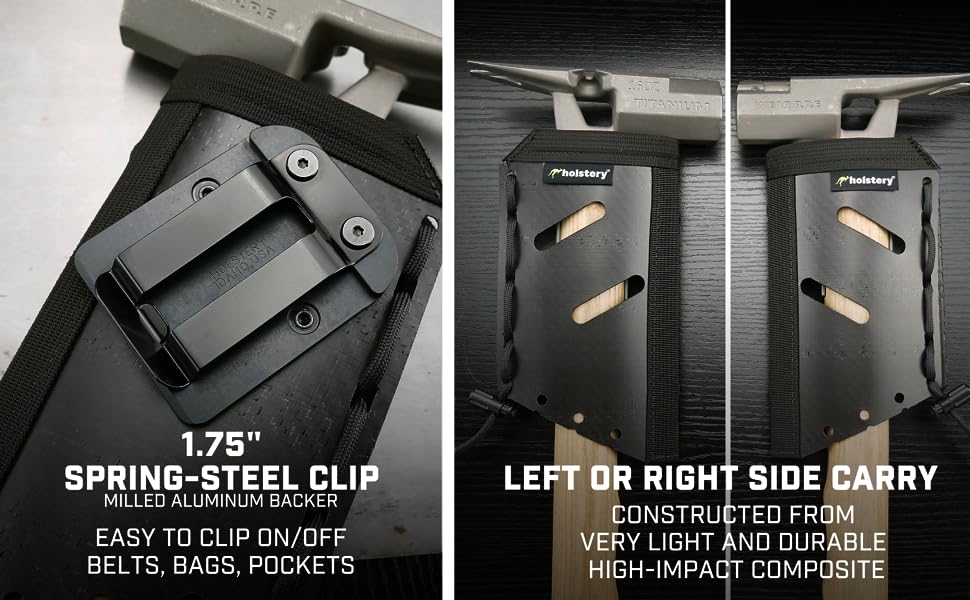 Holstery HLSTR-JOLLY-L, Jolly Roger Left-Clip On Hammer Tool Holster