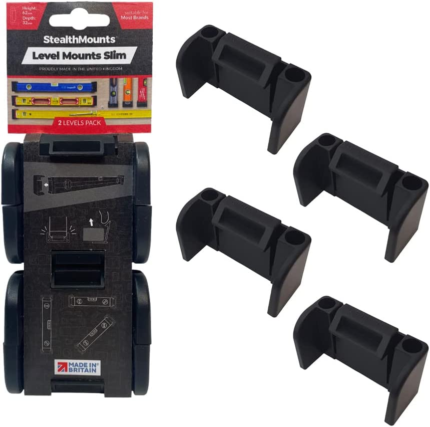 StealthMounts OM-LM-BLK-2,  Universal Level Holder (2 Pack)