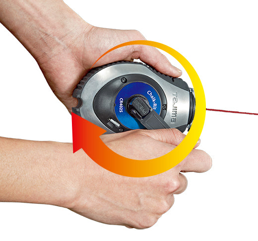 Tajima CR402S, Chalk-Rite® Dura, Ultra-Thin, 0.5mm chalk snap line with Integrated Handle Release