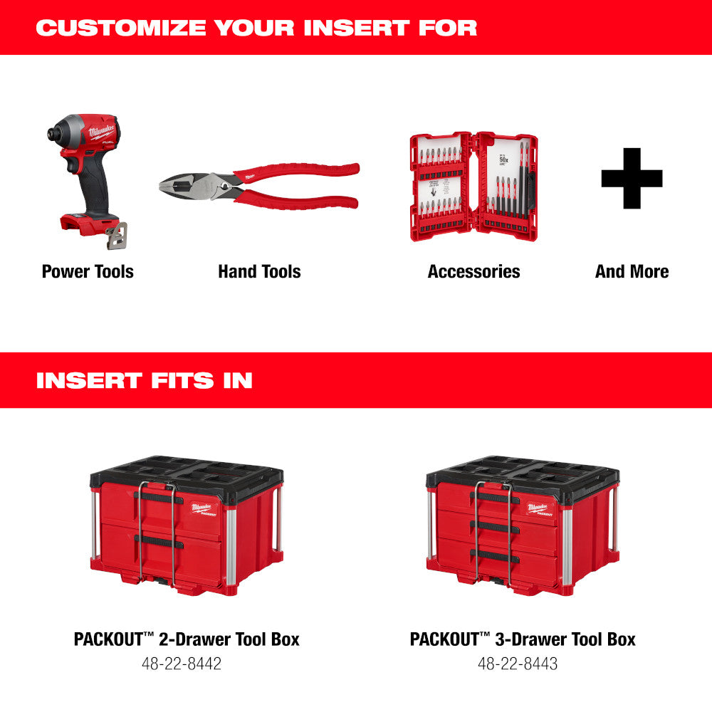 Milwaukee 48-22-8452, Customizable Foam Insert for PACKOUT Drawers