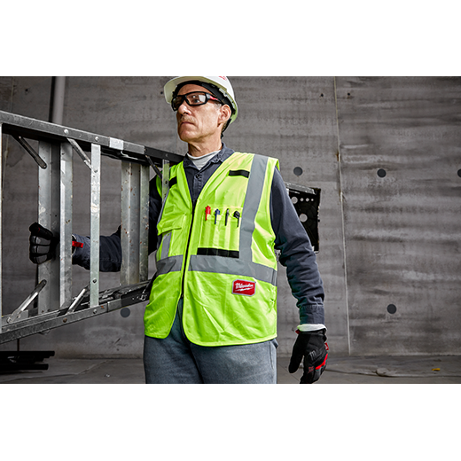 Milwaukee 48-73-5062, High Visibility Yellow Safety Vest - L/XL (CSA)