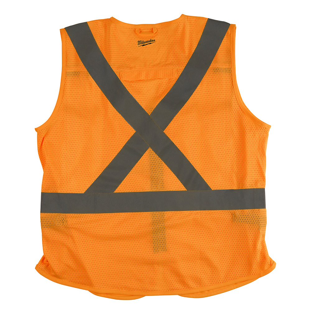 Milwaukee 48-73-5092, High Visibility Orange Performance Safety Vest - L/XL (CSA)