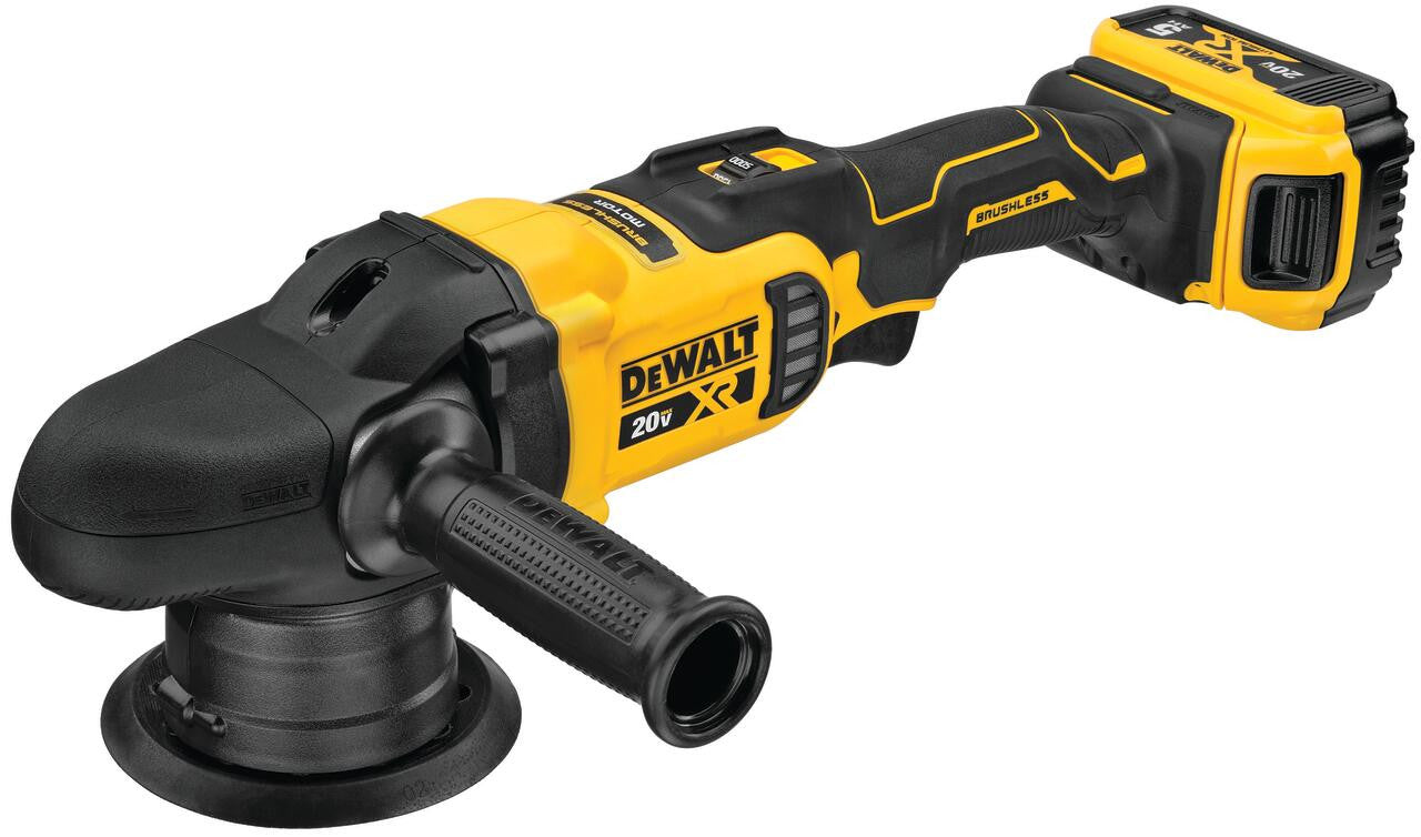 DEWALT DCM848P2, 20V MAX XR 5 in. (125mm) Cordless Variable Speed Random Orbit Polisher 2x 5.0Ah Kit