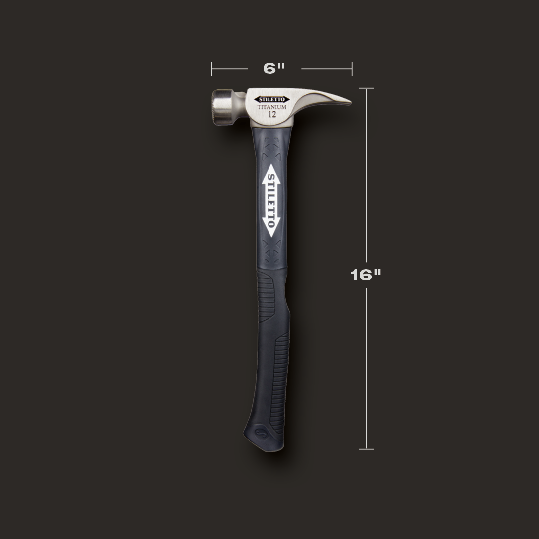 Stiletto TI12MC-F, 12 Oz Titanium Milled Face 16" "Hybrid" Fiberglass Handle