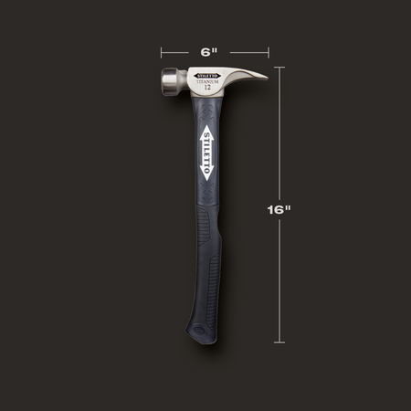 Stiletto TI12MC-F, 12 Oz Titanium Milled Face 16" "Hybrid" Fiberglass Handle