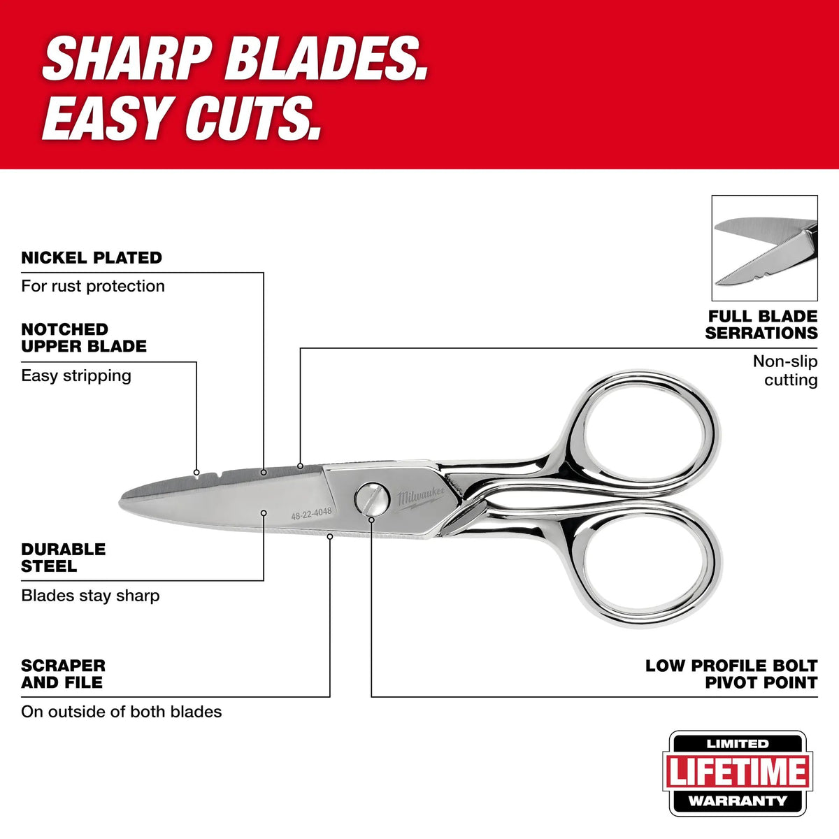 Milwaukee 48-22-4048, Electrician Scissors