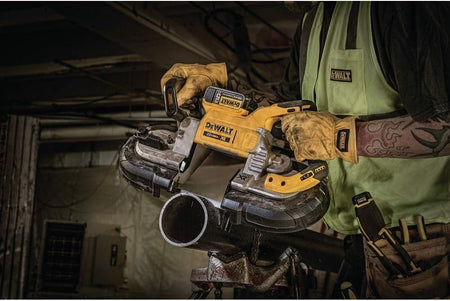 DEWALT DCS376P2, 0V MAX XR DUAL SWITCH DEEP CUT BANDSAW (5.0AH) W/ 2 BATTERIES AND KIT BOX