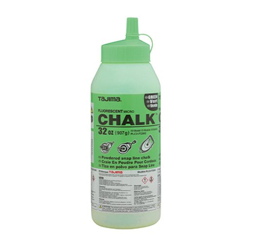 Tajima PLC2-FG900, Micro Chalk, ultra-fine chalk, fluorescent green, easy-fill nozzle, 32 oz. / 907 g