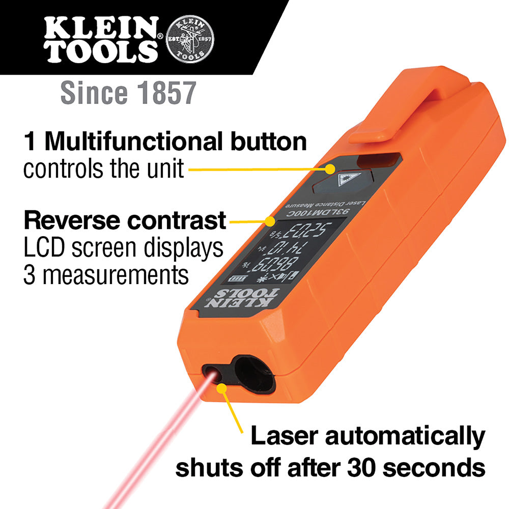 Klein Tools 93LDM100C, Compact Laser Distance Measure