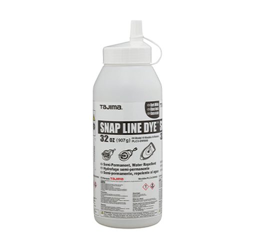 Tajima PLC3-DW900, Snap Line Dye, permanent marking chalk, dark white, easy-fill nozzle, 32 oz. / 907 g