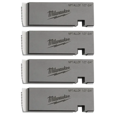 Milwaukee 48-36-1201, 1/2"-3/4" ALLOY NPT Universal Pipe Threading Dies