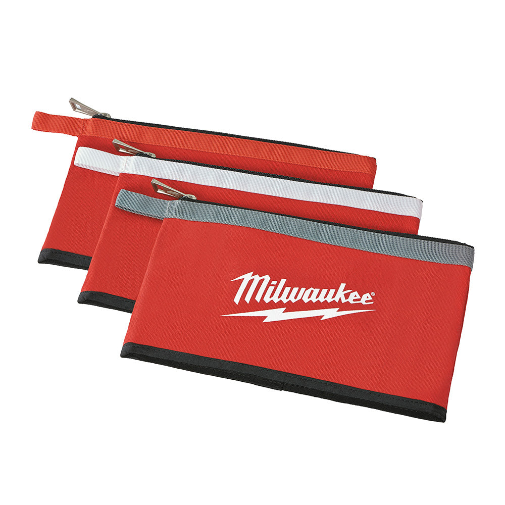 Milwaukee 48-22-8193, 3PK COLORED ZIPPERED POUCHES