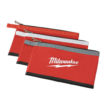 Milwaukee 48-22-8193, 3PK COLORED ZIPPERED POUCHES