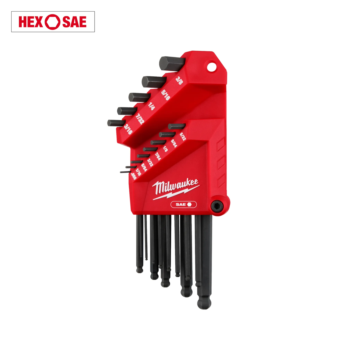 Milwaukee 48-22-2185, 13-Key Ball End  L-Key Set - SAE