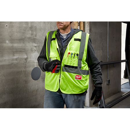 Milwaukee 48-73-5062, High Visibility Yellow Safety Vest - L/XL (CSA)
