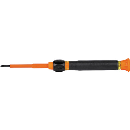 Klein Tools 32581INS, 2-in-1 Insulated Electronics Screwdriver, Phillips, Slotted Bits