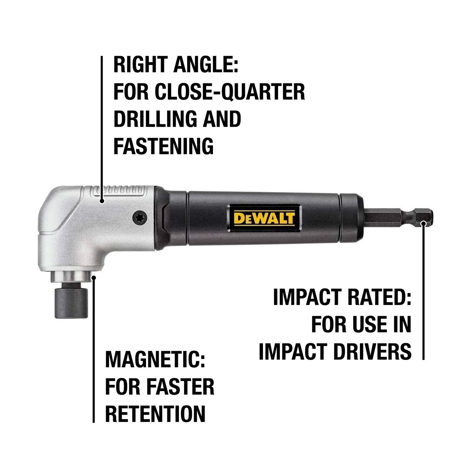 DEWALT DWARA120, RIGHT ANGLE ATTACHMENT - IMPACT READY