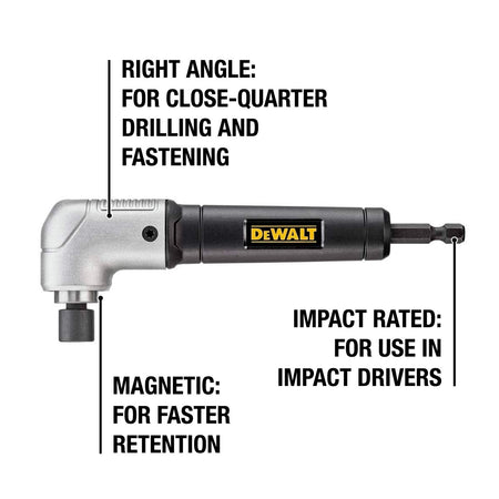 DEWALT DWARA120, RIGHT ANGLE ATTACHMENT - IMPACT READY