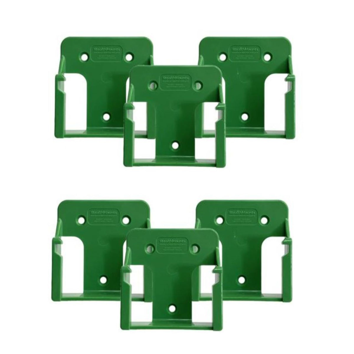 StealthMounts BM-MHH18-GRN-6, Metabo HPT Hitachi Hikoki Battery Mounts (6 Pack) - Green