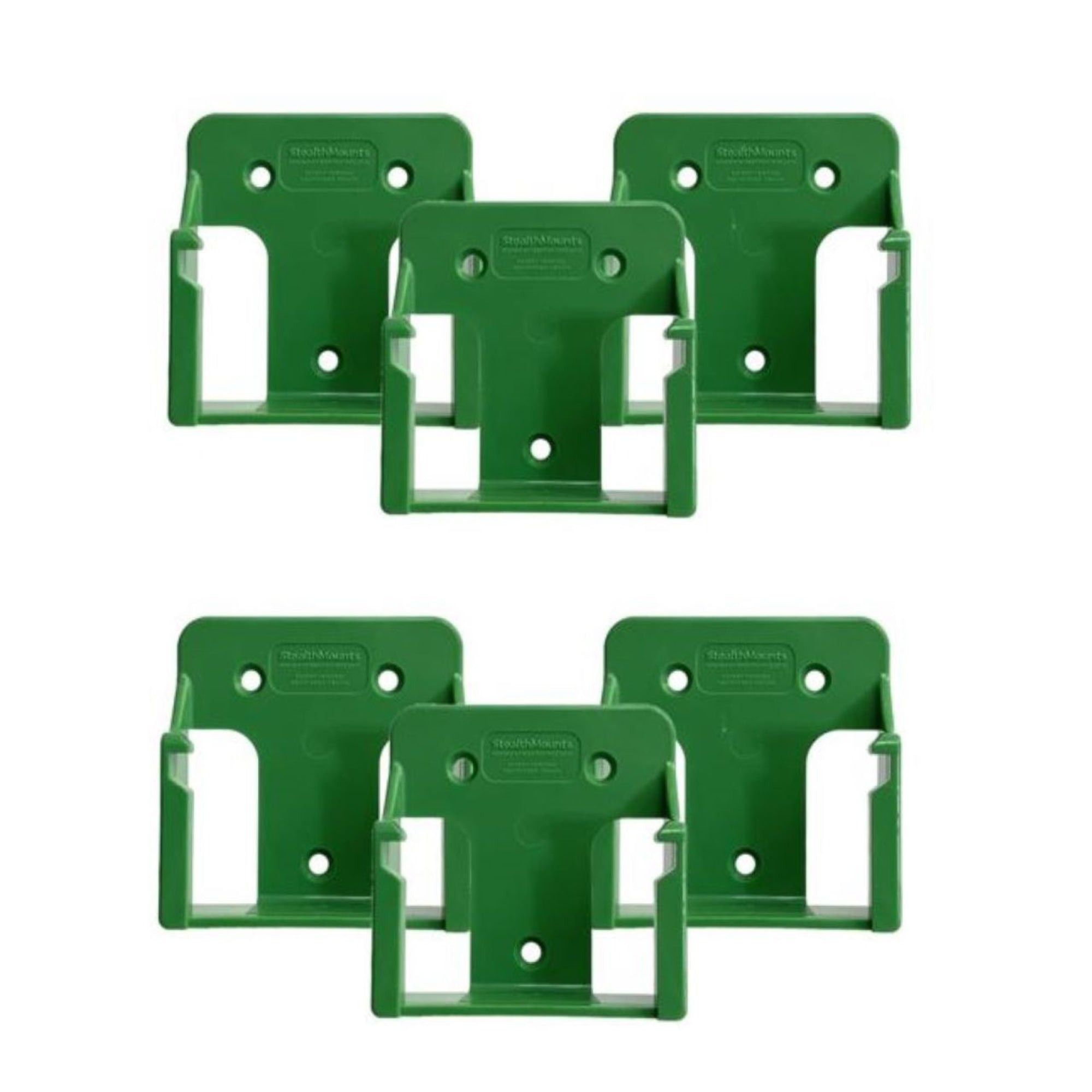 StealthMounts BM-MHH18-GRN-6, Metabo HPT Hitachi Hikoki Battery Mounts (6 Pack) - Green