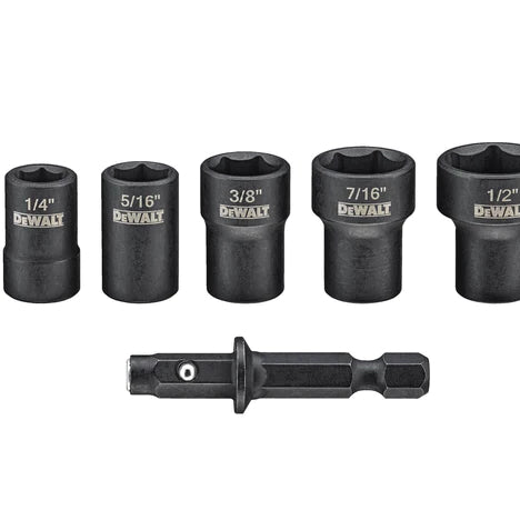 DEWALT DWADND-5, 5PC DETACHABLE NUT DRIVER SE