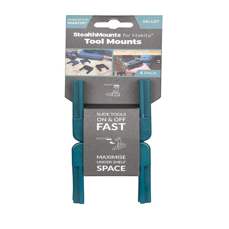StealthMounts TM-MK18-BLU-4, Makita 18v LXT Tool Mount (4 pack) - Teal
