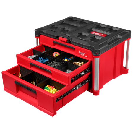Milwaukee 48-22-8447, PACKOUT™ Multi-Depth 3-Drawer Tool Box
