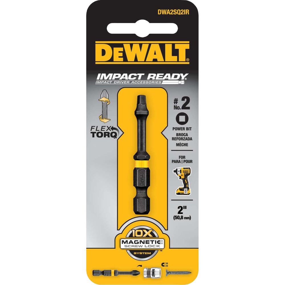 DEWALT DWA2SQ2IR-15, 2'' Square #2 IMPACT READY (15/pkg)