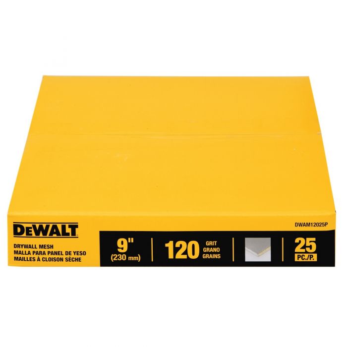 DEWALT DWAM15025P, 9'' Drywall Mesh 150 grit (25/pkg)