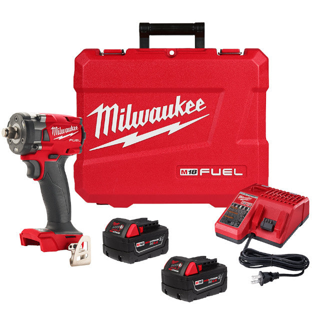 Milwaukee 2855-22R, M18 FUEL 1/2" Compact Impact Wrench w/ Friction Ring Kit