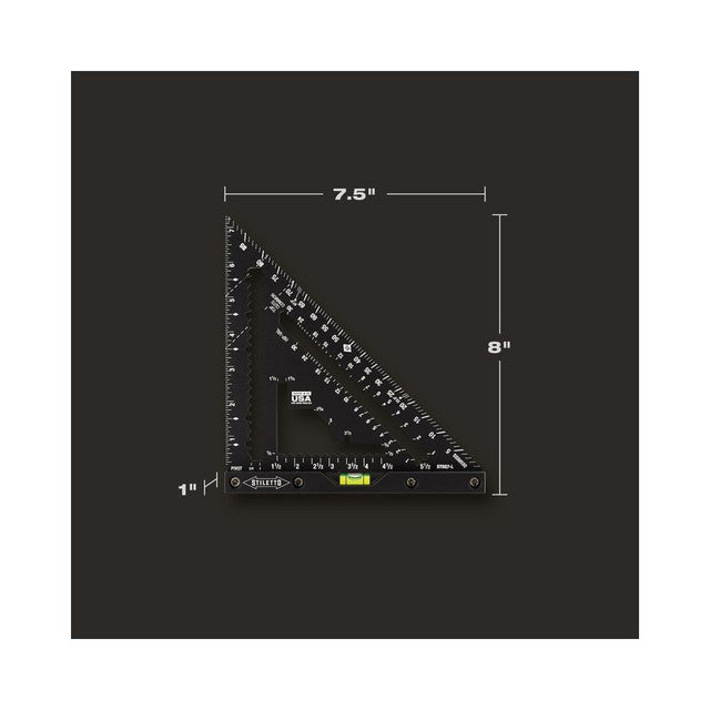 Stiletto STSQ7-L, 7" Carpenter Square with Level
