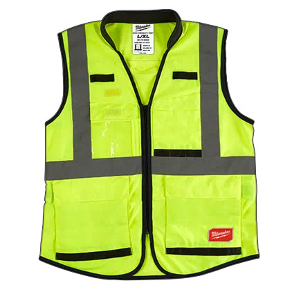 Milwaukee 48-73-5081, High Visibility Yellow Performance Safety Vest - S/M (CSA)