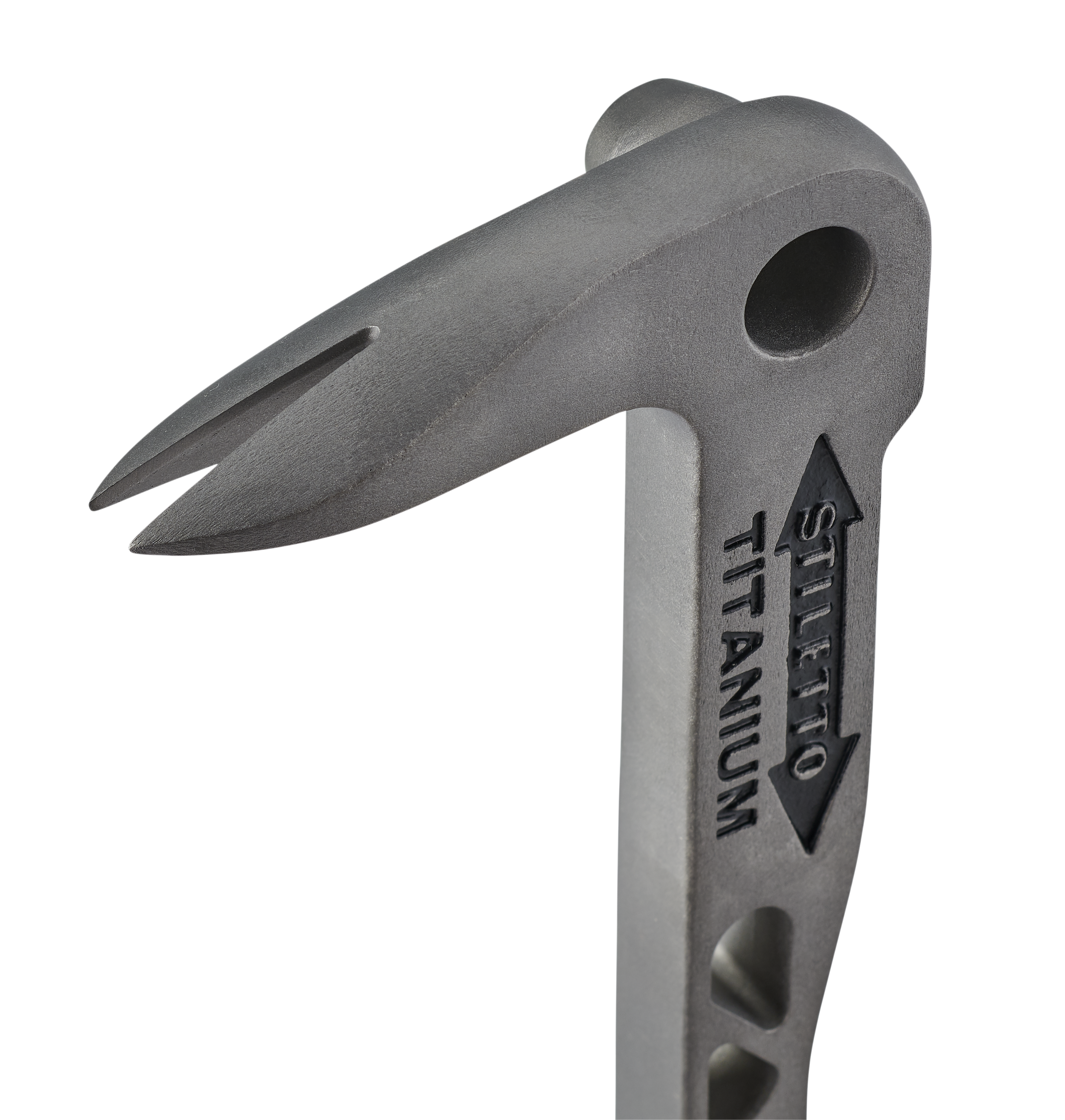 Stiletto TICLW-12, 8oz 12" Titanium Claw bar Nail Puller with Dimpler