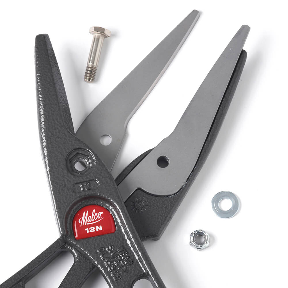 Malco MC12NG, Andy Aluminum Handled Snips with Comfort Grip Combination Cut 12"