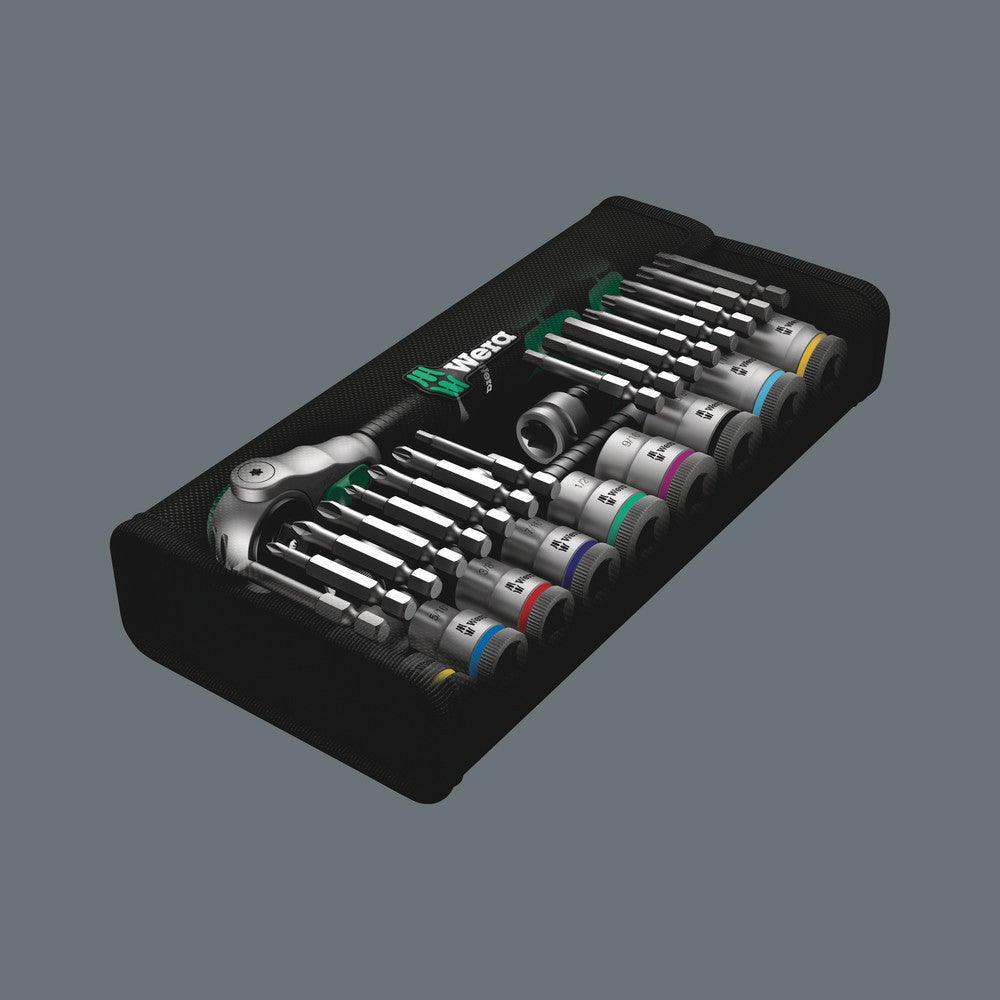 Wera 05004049001, 8100 SB 9 ZYKLOP SPEED RATCHET SET, 3/8" DRIVE, IMPERIAL, 29 PIECES