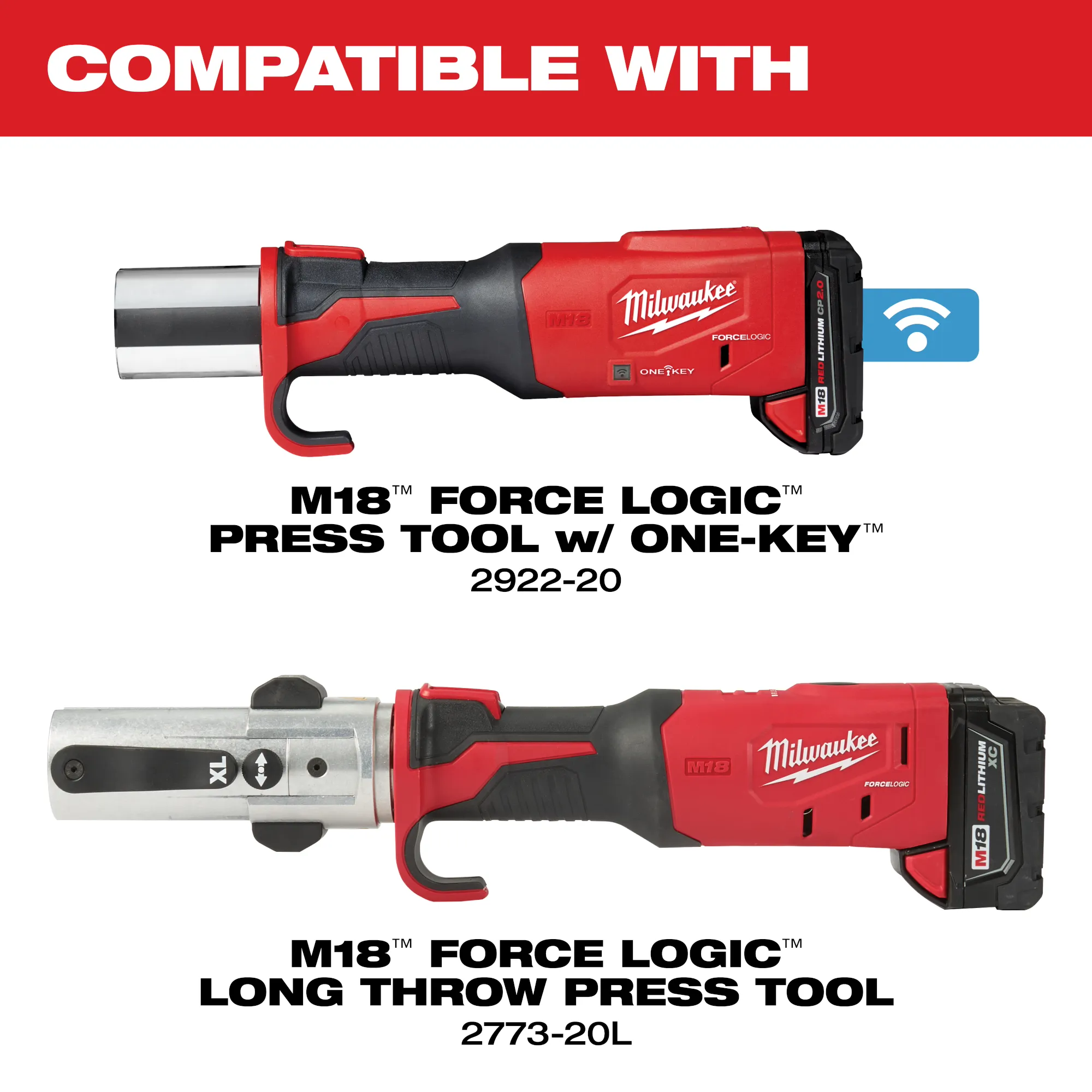 Milwaukee 49-16-2662Z, ¼”- 1-1/8” ZoomLock® MAX Press Jaw Kit for M18™ FORCE LOGIC™ Press Tools