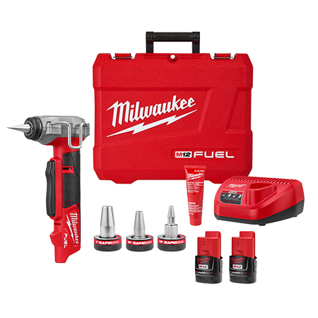 Milwaukee 2532-22, M12 FUEL ProPEX Expander Kit w/ 1/2"-1" RAPID SEAL ProPEX Expander Heads
