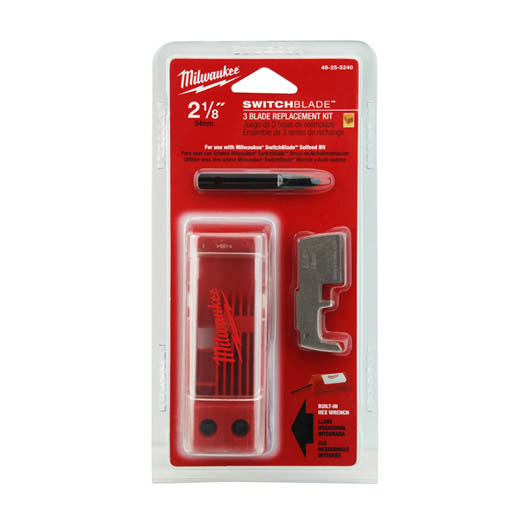 Milwaukee 48-25-5240, 2-1/8" Switchblade 3 Blade Replacement Kit (3/pkg)