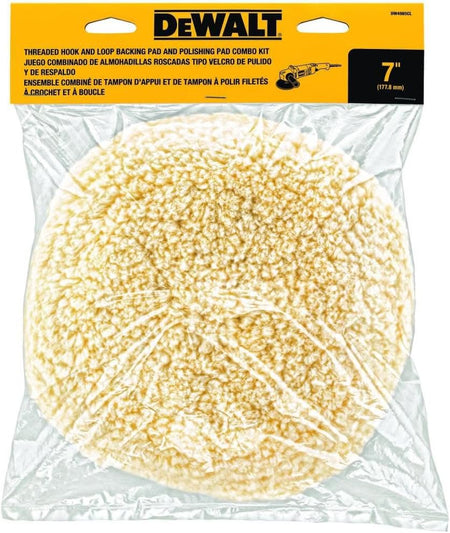 DEWALTDW4985CL, 7" Wool Buffing Pad and Backing Pad