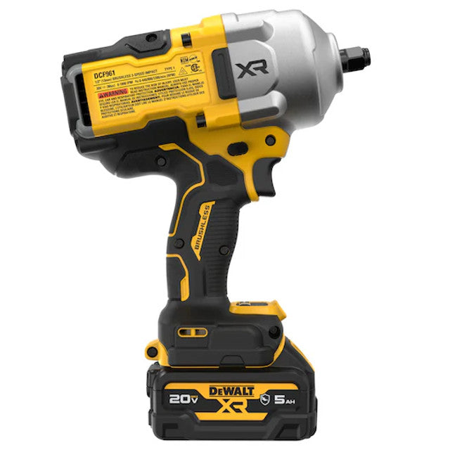 DEWALT DCF961GP1, 20V MAX XR Brushless Cordless 1/2-In High Torque Impact Wrench with Hog Ring Anvil Kit