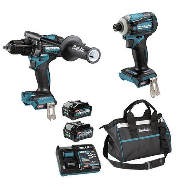 Makita DK0114G210, 40V max XGT Brushless Cordless 2 Tool Combo Kit (2.5 & 4.0 Ah)