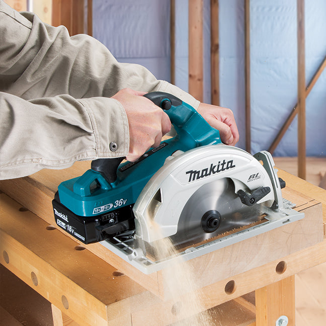 Makita DHS780PT2, 18Vx2 LXT Brushless 7-1/4" Circular Saw Kit