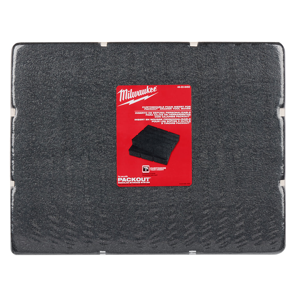 Milwaukee 48-22-8452, Customizable Foam Insert for PACKOUT Drawers