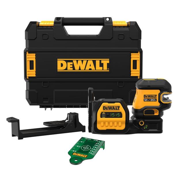DEWALT DCLE34520GB, 20V MAX 5-Spot Cross Line Combo Green Laser (Tool Only)