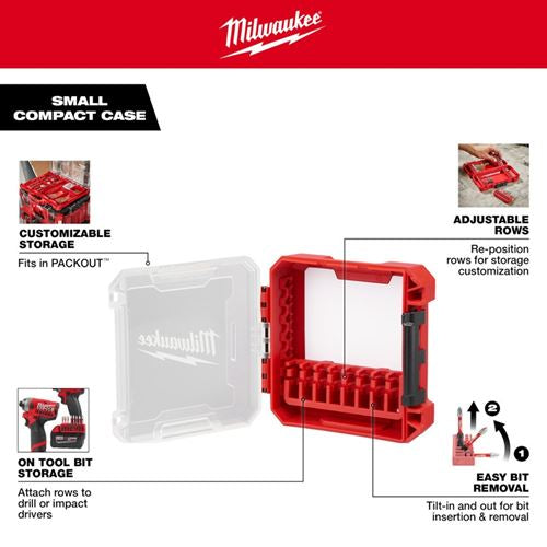 Milwaukee 48-32-9930, Customizable Small Compact Case for IMpact Driver Accessories